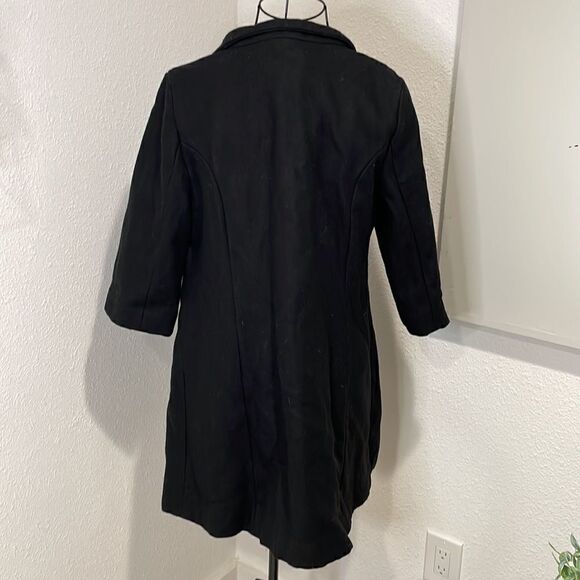 Trademark Tulle black pea coat | size Large - Picture 6 of 8
